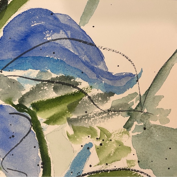 Semi Abstract Tropical Botanical Original Art Watercolor Painting - Picture 8 of 11